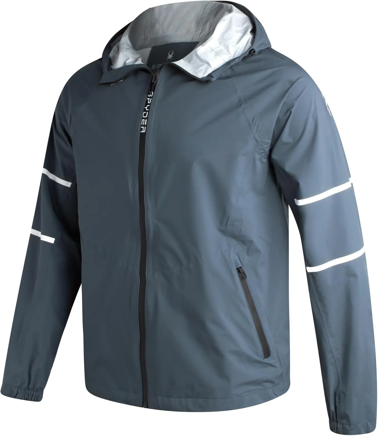 Spyder Mens Rain Jacket - Waterproof Lightweight Hooded Windbreaker, Outerwear Jacket for Golf, Hiking and Outdoor (S-XL)