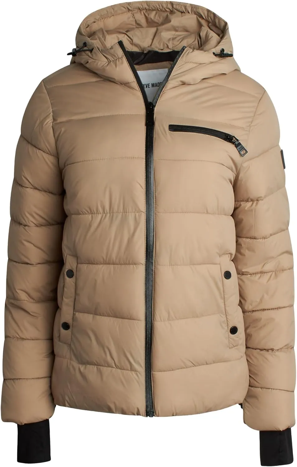 Steven Madden Women Winter Jacket - Packable Quilted Puffer Parka Coat - Hooded Outerwear Windbreaker Jacket for Women, S-XL