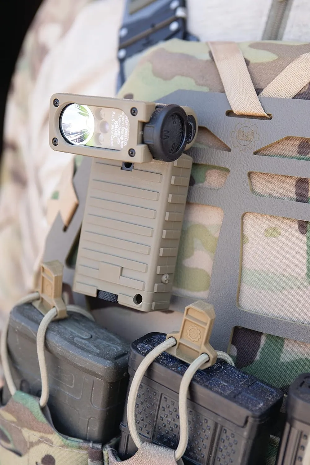 Streamlight 14032 Sidewinder 55-Lumens LED Military Flashlight with (2) AA Alkaline Batteries in Box, Coyote