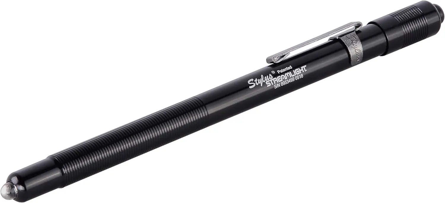 Streamlight 65006 Stylus 2-Lumen Red LED Pen Light with 3 AAAA Alkaline Batteries, Black