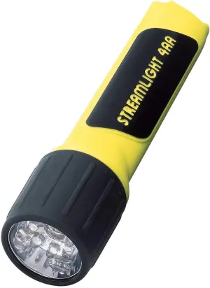 Streamlight 68201 4AA ProPolymer 67-Lumen LED Flashlight with White LEDs, Yellow