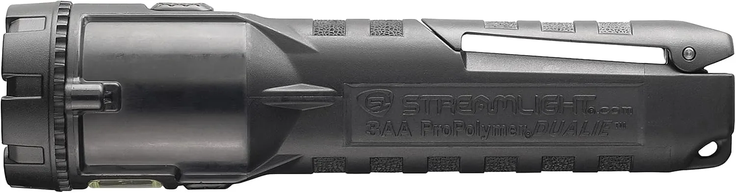 Streamlight 68753 Dualie 3AA 140-Lumen Intrinsically Safe Industrial Flashlight with Spot/Flood Without Batteries, Black, Box
