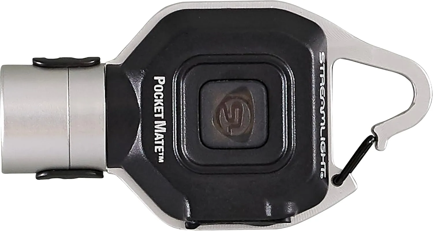 Streamlight 73300 Pocket Mate 325-Lumen Keychain/Clip-on USB Rechargeable Flashlight, Silver