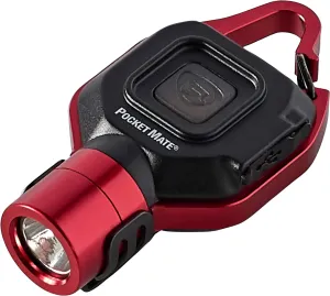 Streamlight 73301 Pocket Mate 325-Lumen Keychain/Clip-on USB Rechargeable Flashlight, Red