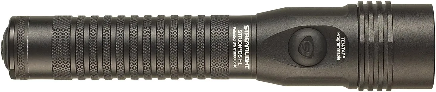 Streamlight 74621 Strion DS HL 700-Lumen Rechargeable Flashlight with 120-Volt/100-Volt AC/12-Volt DC Charger, 1 Holder, Clear Retail Packaging, Black