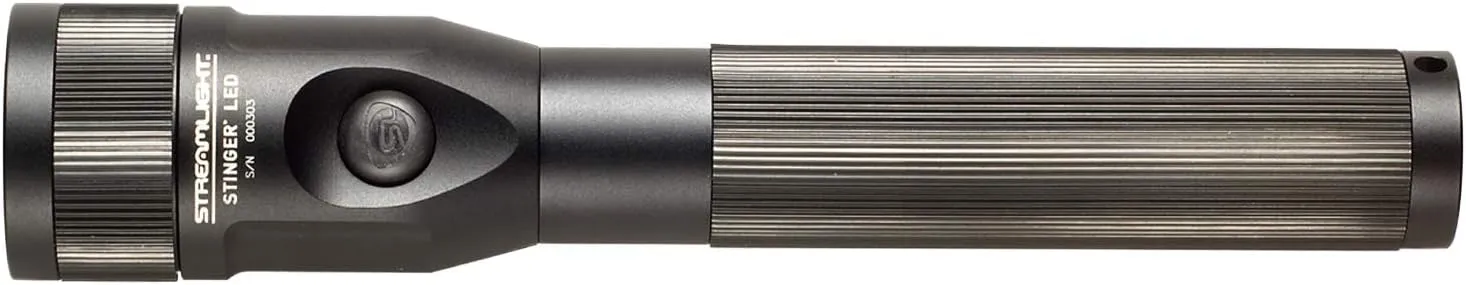 Streamlight 75712 Stinger 425-Lumen LED Bright Rechargeable Handheld Flashlight with 12V DC Charger, Black