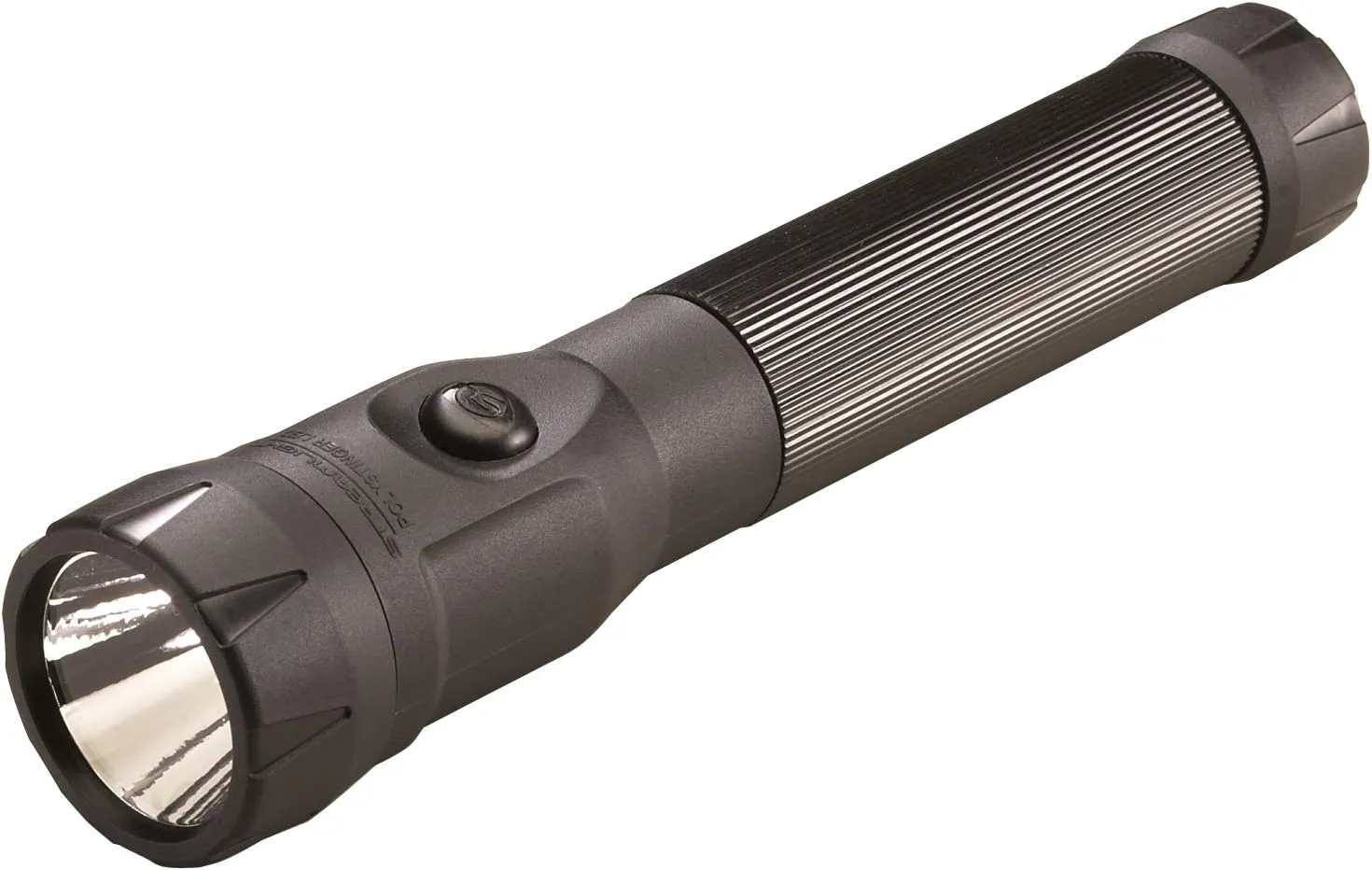 Streamlight 76132 PolyStinger LED 485-Lumen Rechargeable Flashlight with 120-Volt AC/12-Volt DC Smart Charger and 1 Piggyback Holder, Black