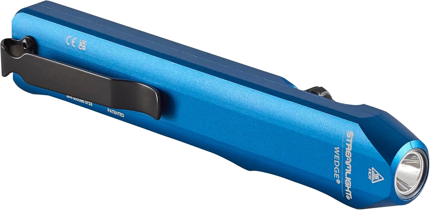 Streamlight 88817 Wedge 1000-Lumen Slim Everyday Carry Flashlight, Includes USB-C Cable and Lanyard, Blue