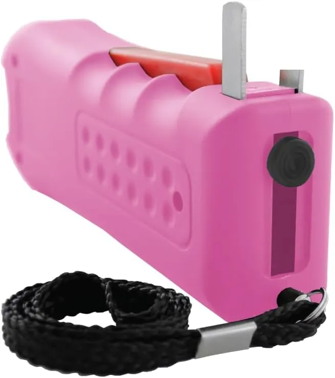 Streetwise Ladies’ Choice Stun Gun for Women - Rechargeable Self Defense Device with Alarm, LED Flashlight, Safety Disable Pin & Built-in Charger - Self Defense Kit with Holster & Lanyard