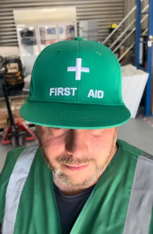 Stylish Green First Aid Cap | 3D embroidered