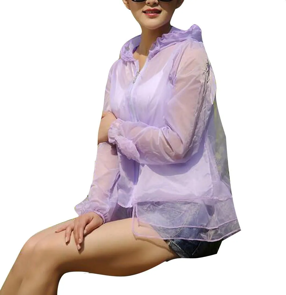 Summer Beach Sunscreen Jacket Long Sun UV Protection Windproof Sports Jacket