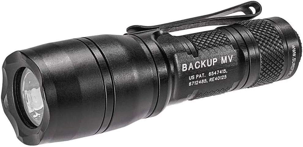 SureFire E1B-MV Backup Flashlights with Dual Output LED with MaxVision Beam Technology, Black