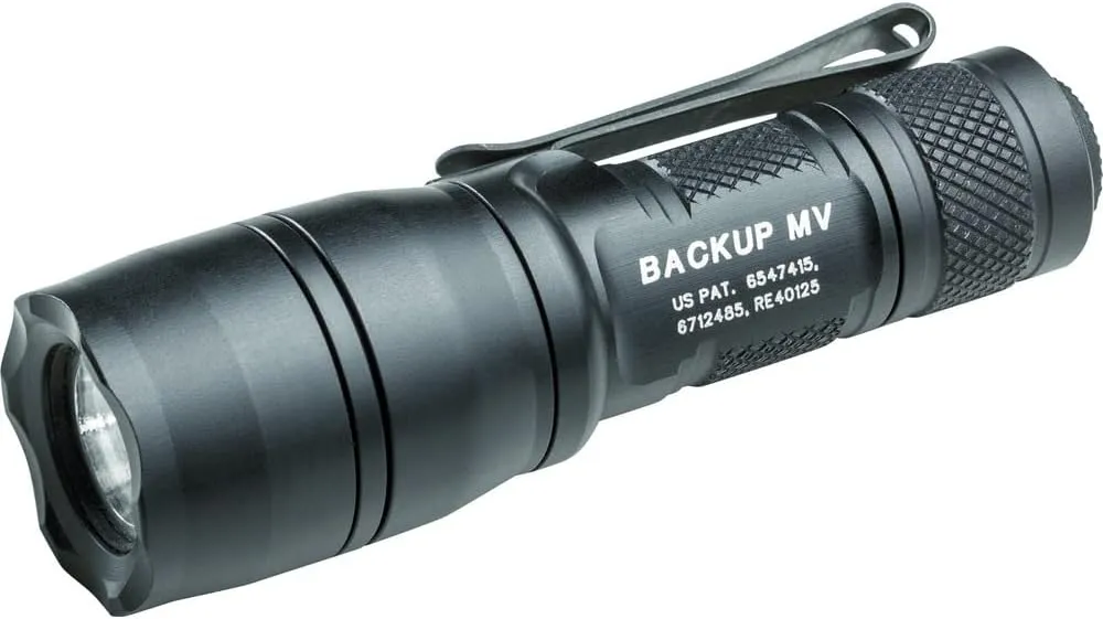 SureFire E1B-MV Backup Flashlights with Dual Output LED with MaxVision Beam Technology, Black