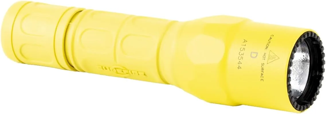 SureFire Handheld Lights G2X Pro, 6 Volt, Dual Stage 15/600 Lu, Wh Led, Polymer & Alum, Yellow, Click Style Switch (SUR-G2X-D-YL)