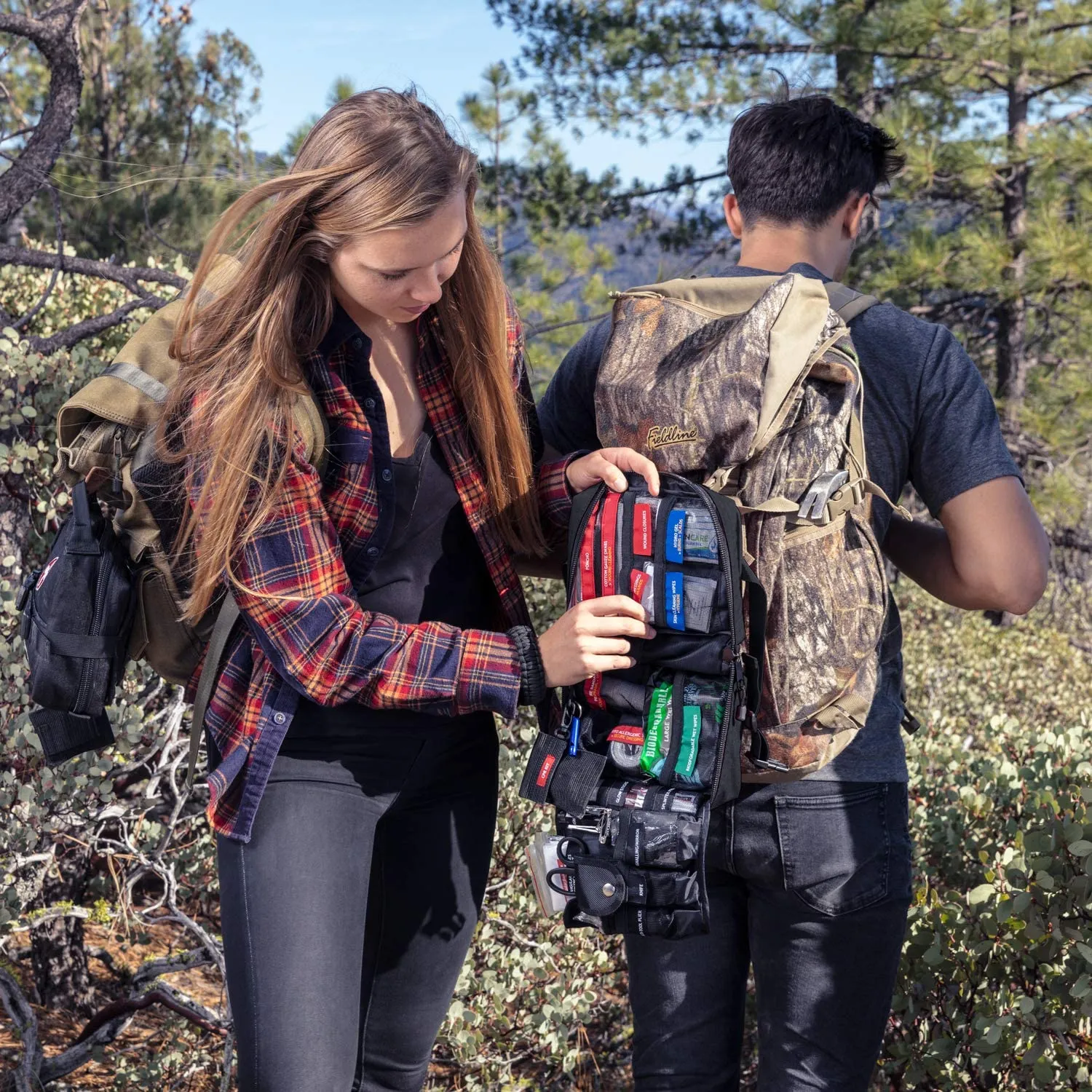Surviveware Survival First Aid Kit for Outdoor Preparedness - Comes with Removable MOLLE Compatible System and Labeled Compartments - Backpacking, Hiking & Outdoors Preparedness