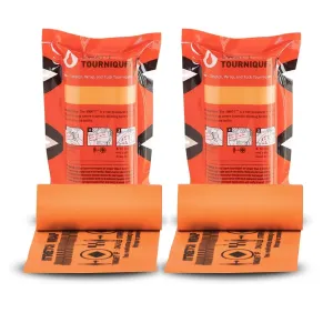 SWAT-T Tourniquet Orange 2 Pack, Emergency First Aid Equipment for Massive Hemorrhage Control, Made in the USA