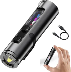 Taclite Mini - The Ultimate Everyday Micro Tool, 2025 New 800 Lumens Magnetic Led Rechargeable Flashlight with Hat Clip, Waterproof, 3 Brightness for Camping, Emergency Black