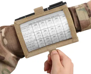 Tactical Armband Sleeve Storage Kit QB Wrist Map Holder Arm Pouch DOPE Card Holder for Shooting Rescue Surveillance and Field Measurements