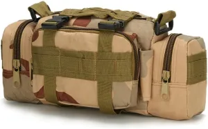 Tactical Fanny Pack Military Assault Waist Bag Hip Belt MOLLE Sling Army Shoulder Bag Camera Handlebar Range Bags (Desert camo)