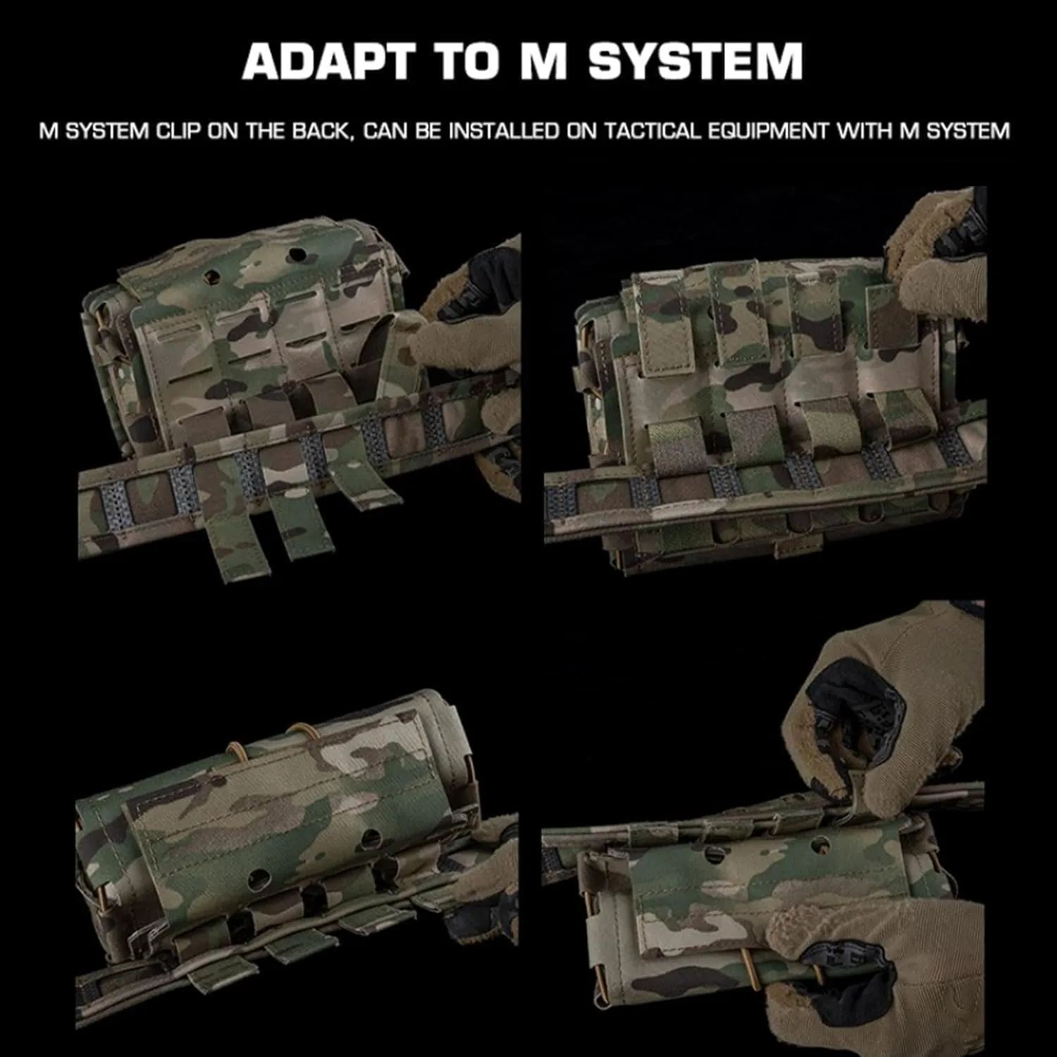 Tactical Level Pull First Aid Bag Quick Detach Molle Medical Bag with Bag Detach Designed for Hunting Camping (Green)