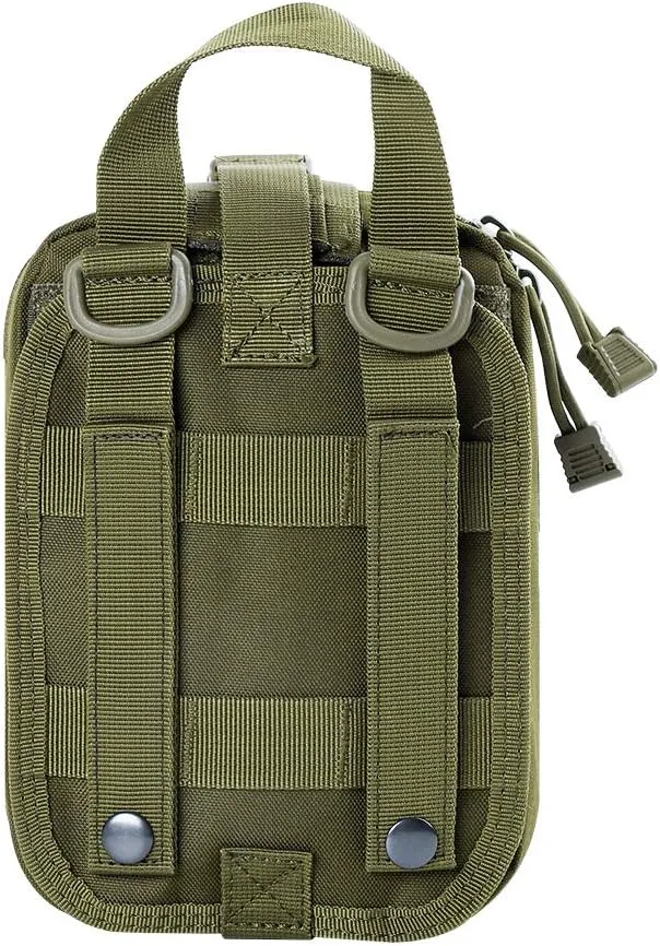 Tactical MOLLE Rip Away EMT Medical Pouch, Empty IFAK Medical First Aid Kit Bag EDC Military First Aid Utility Pouch (Bag Only)