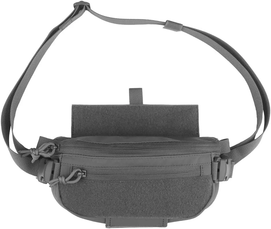 Tactical Sub Abdominal Pouch,Dual-Purpose Dangler Drop Pouch with Tourniquet Holder,Tactial Vest Chest Rig Carrying Kit Bag
