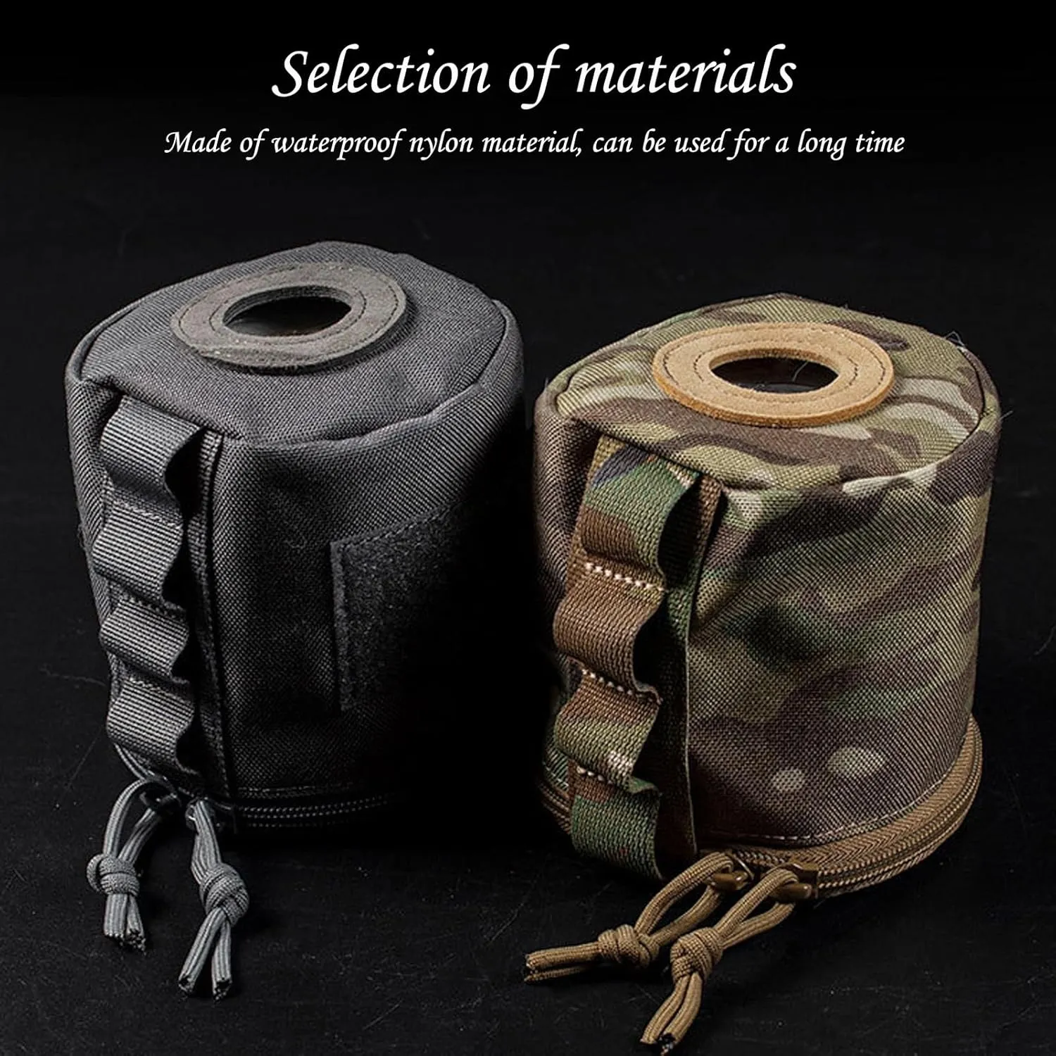 Tactical Toilet Paper Holder Backpacking Toilet Paperadmin Pouch Camping Roll Paper Bag Waterproof Portable Toilet Paper Roll Bag Survival Toilet Paper for Bathroom Camping and Hiking (Camouflage)