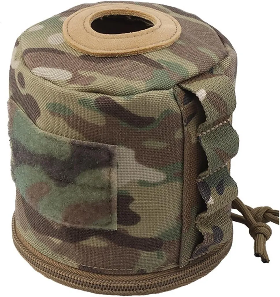Tactical Toilet Paper Holder Backpacking Toilet Paperadmin Pouch Camping Roll Paper Bag Waterproof Portable Toilet Paper Roll Bag Survival Toilet Paper for Bathroom Camping and Hiking (Camouflage)