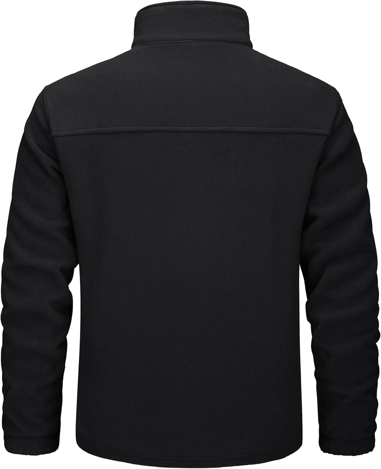 TACVASEN Men's Polar Fleece Jacket Full Zip Lightweight Tactical Jacket with Pockets Winter Coats Warm Casual Hiking Outdoor