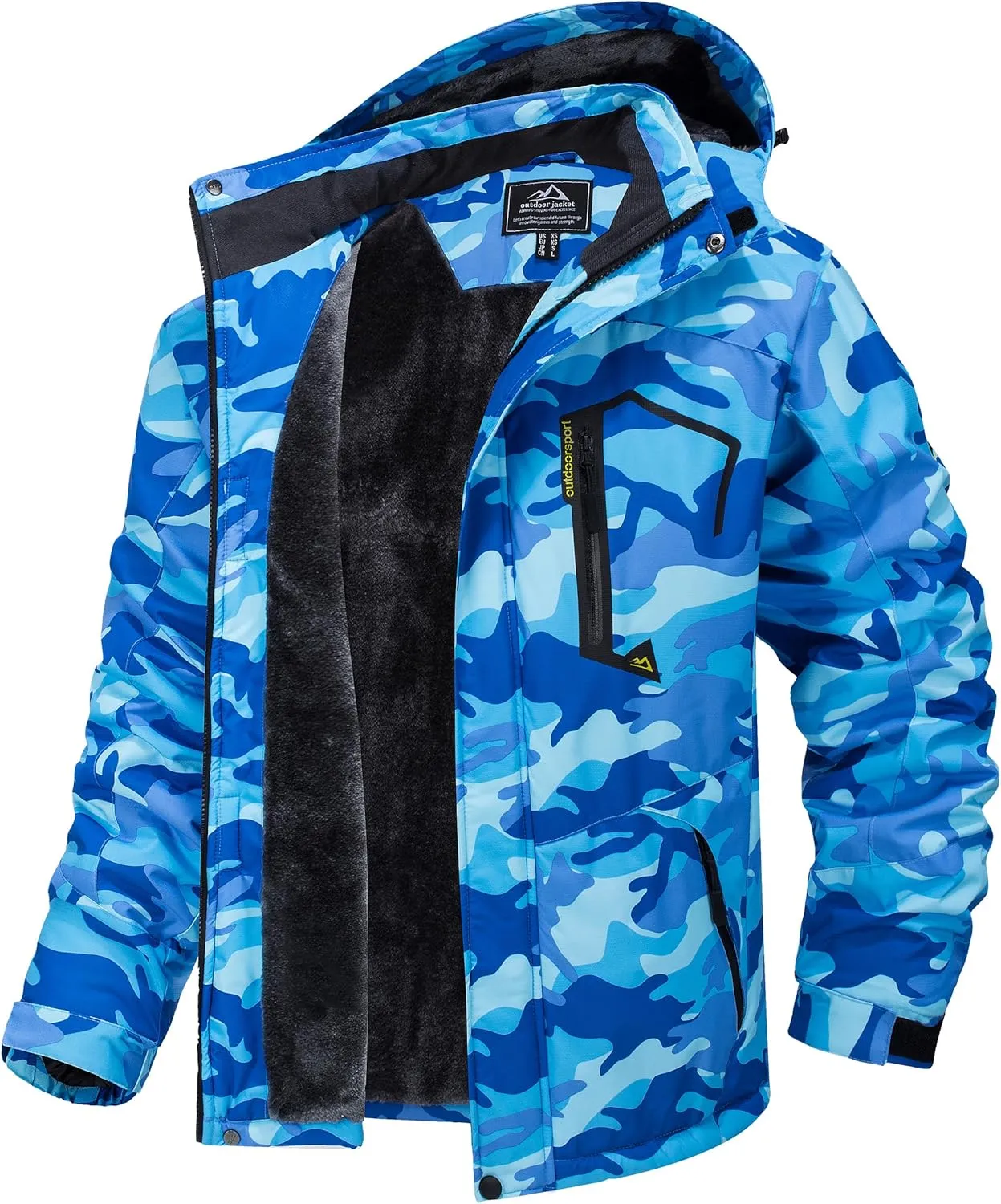 TACVASEN Women's Winter Jacket Waterproof Ski Jacket Hooded Fleece Lined Warm Snow Coat Mountain Windproof Rain Windbreaker