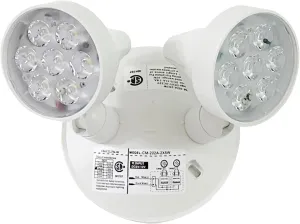 TANLUX Emergency Remote Head Lighting, Double Head Emergency Light, Multi Voltage 6V to 24 Volt Input, 2 by 5 Watts, 2 by 400 Lumen Output, No Battery Inside