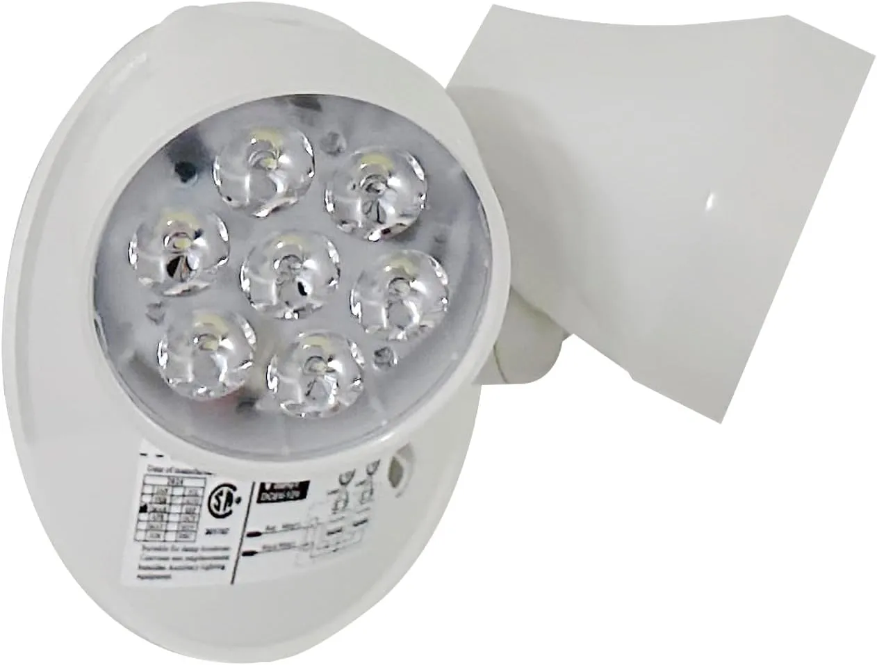 TANLUX Emergency Remote Head Lighting, Double Head Emergency Light, Multi Voltage 6V to 24 Volt Input, 2 by 5 Watts, 2 by 400 Lumen Output, No Battery Inside