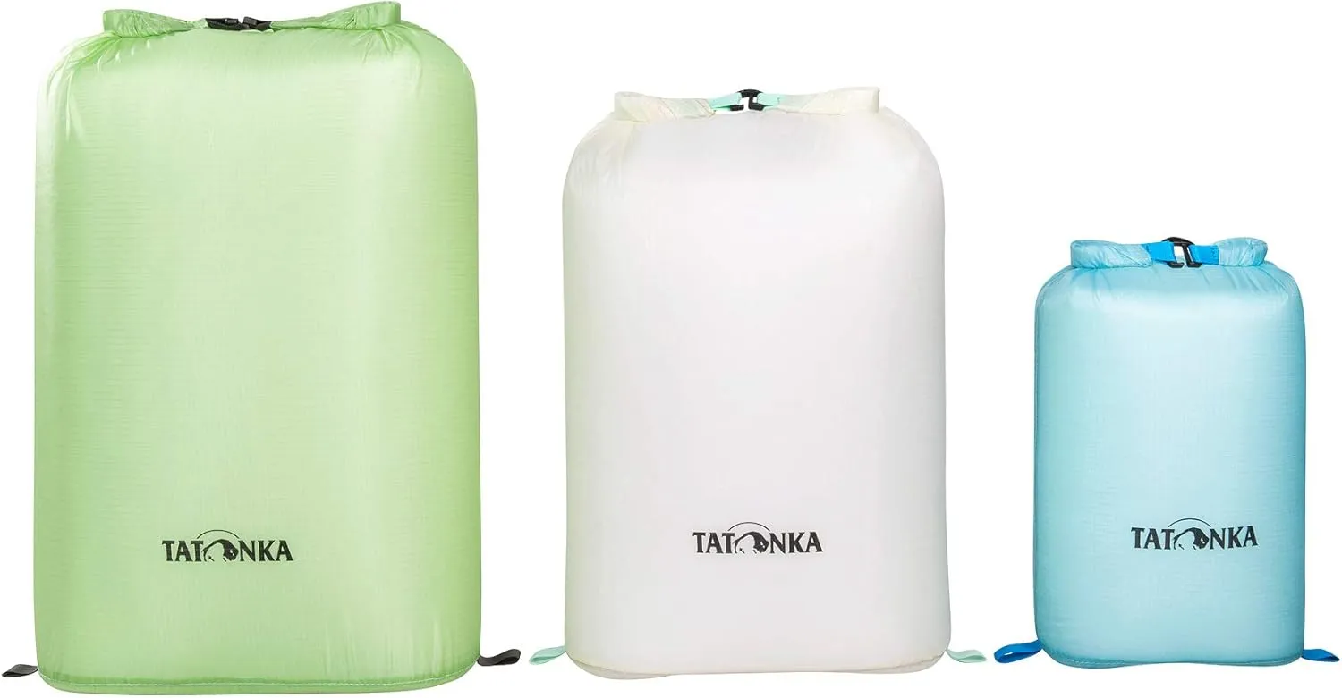 Tatonka Waterproof SQZY Dry Bag (5L // 10L // 15L or 20L Volume) - Ultralight Storage Bag with Roll Closure and Taped Seams - Ideal for Sorting Travel Luggage - PFC-Free