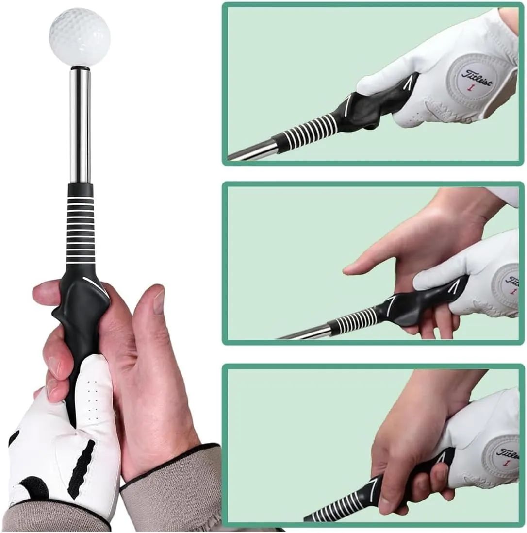 Telescopic Club, Retractable Golf Swing Training Aid, Grip Trainer Golf Club for Strength, Tempo & Form, Golf Trainer for Indoor & Outdoor Golf Training Aids