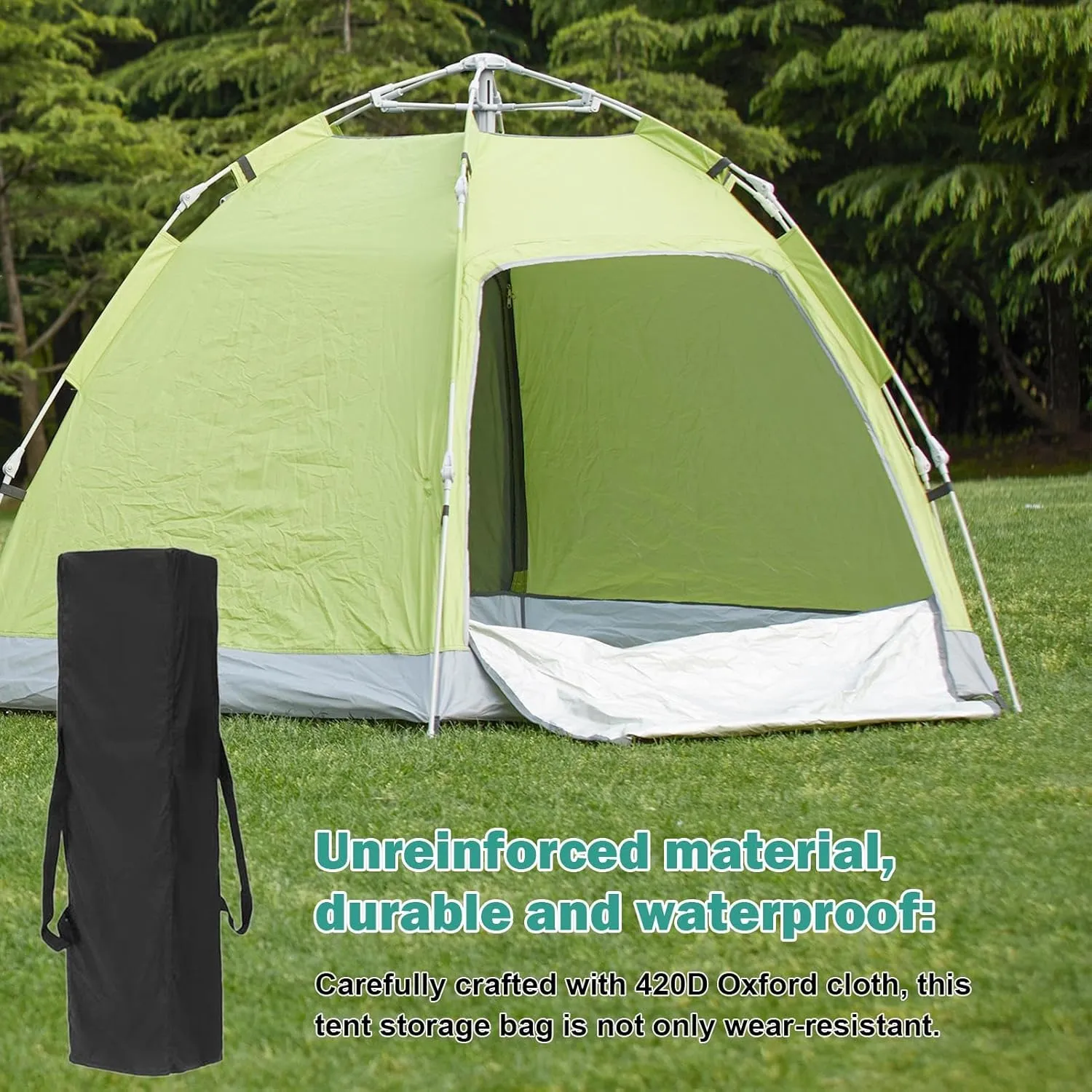 Tent Bag -Tent Storage Bag | Waterproof Luggage Bag - Waterproof, Foldable Thickened 420D Oxford Cloth Tent Storage Bag With Carrying Straps For Outdoor Activities