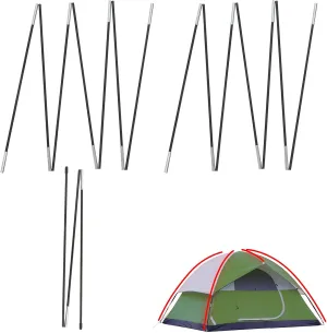 Tent Poles Replacement Compatible with Coleman 2 Person Sundome Camping Tent, Pre-Assembled Replacement Poles for Coleman, Easy to Install, Lightweight Fiberglass, 3 Pack