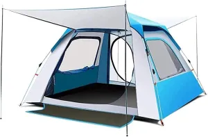 Tent,Camping Family Tent Easy Set Up Camping Tent Lightweight Backpack Tent Hiking and Mountain Trips Color:Blue,Size:210x210x140cm