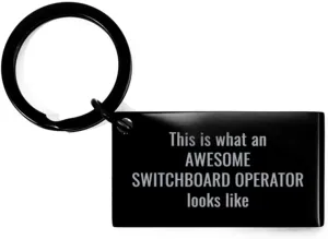 This Is What An Awesome Switchboard Operator Looks Like Keychain For Him Her Coworker Colleague Christmas Birthday Gift Key Chain