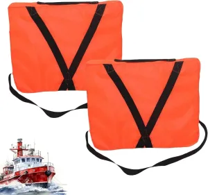 Throwable Flotation Device, Boat Throwable Flotation Device, High Buoyancy Boat Throw Cushion with Strap Water Proof, Suitable for Marine Safety & Flotation Devices