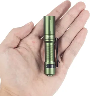 ThruNite EDC Flashlight Archer Mini, 405 Lumens Tail Switch LED Flashlight, USB C Rechargeable Little Pocket Penlight for Camping, Outdoor, and Emergency - Dark Green Cool White