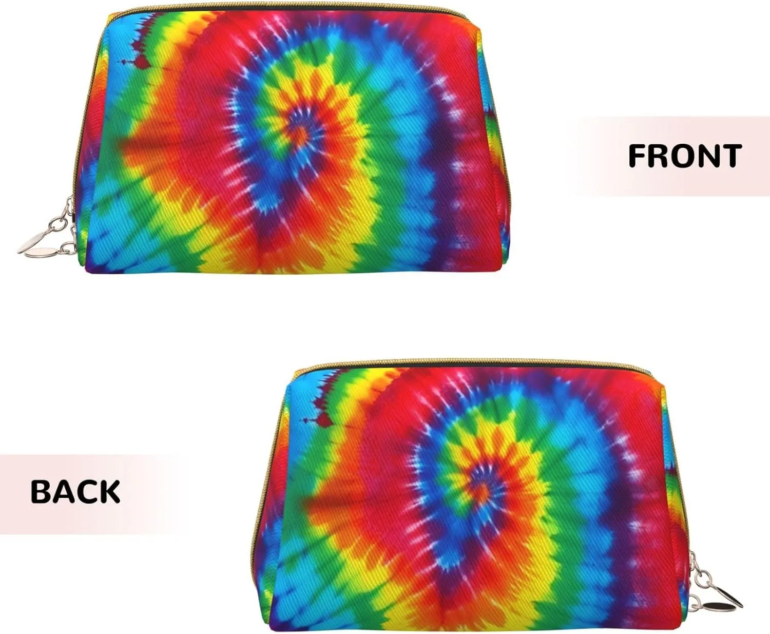 Tie Dye Rainbow Toiletry Pouch, Travel-Friendly Makeup Organizer For Makeup Brushes, Lipsticks