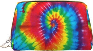 Tie Dye Rainbow Toiletry Pouch, Travel-Friendly Makeup Organizer For Makeup Brushes, Lipsticks