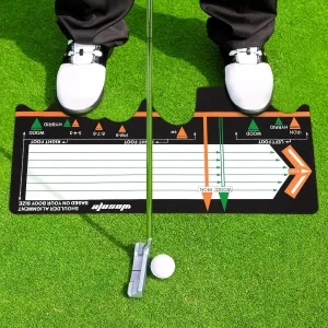 TOBWOLF New Beginner Golf Practice Swing Mat, Posture Assistance Golf Swing Stand Mats, Entry-Level Golf Stance Board Swing Trainer with Golf Training Aid and Practice Mats Indoor & Outdoor