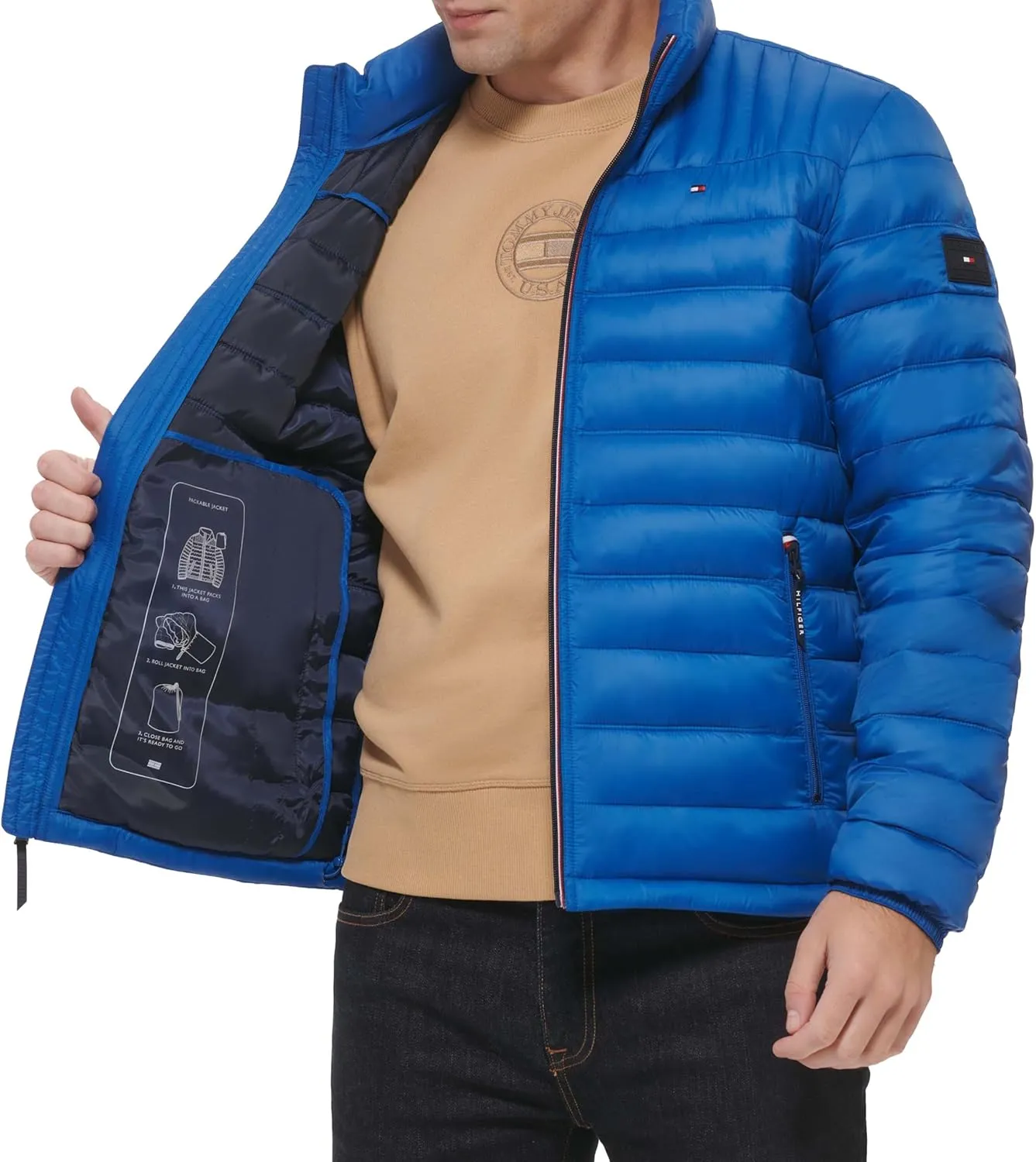 Tommy Hilfiger Men's Ultra Loft Lightweight Packable Puffer Jacket (Standard and Big & Tall)