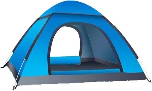 Topyond Camping Tent, Automatic Tent, Waterproof Tent, 3 to 4 Person Waterproof Automatic Oxford Cloth Family Tent for Outdoor Camping Hiking Traveling