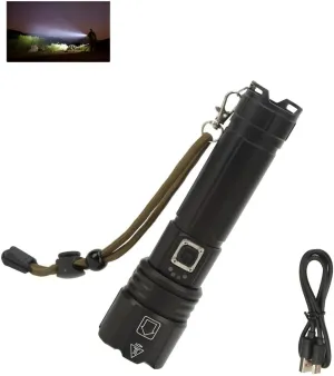 Topyond High Brightness LED Flashlight - 30W White Light Outdoor Flashlight, 1200LM, Waterproof-USB Charging Emergency Flashlight, Ideal for Outdoor Camping and Emergency Situations