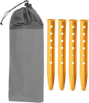 Totority Sturdy Tent Stakes and Ropes Heavy Duty Screw Pegs Metal Ground Stakes for Camping Tarp Canopy Outdoor Use