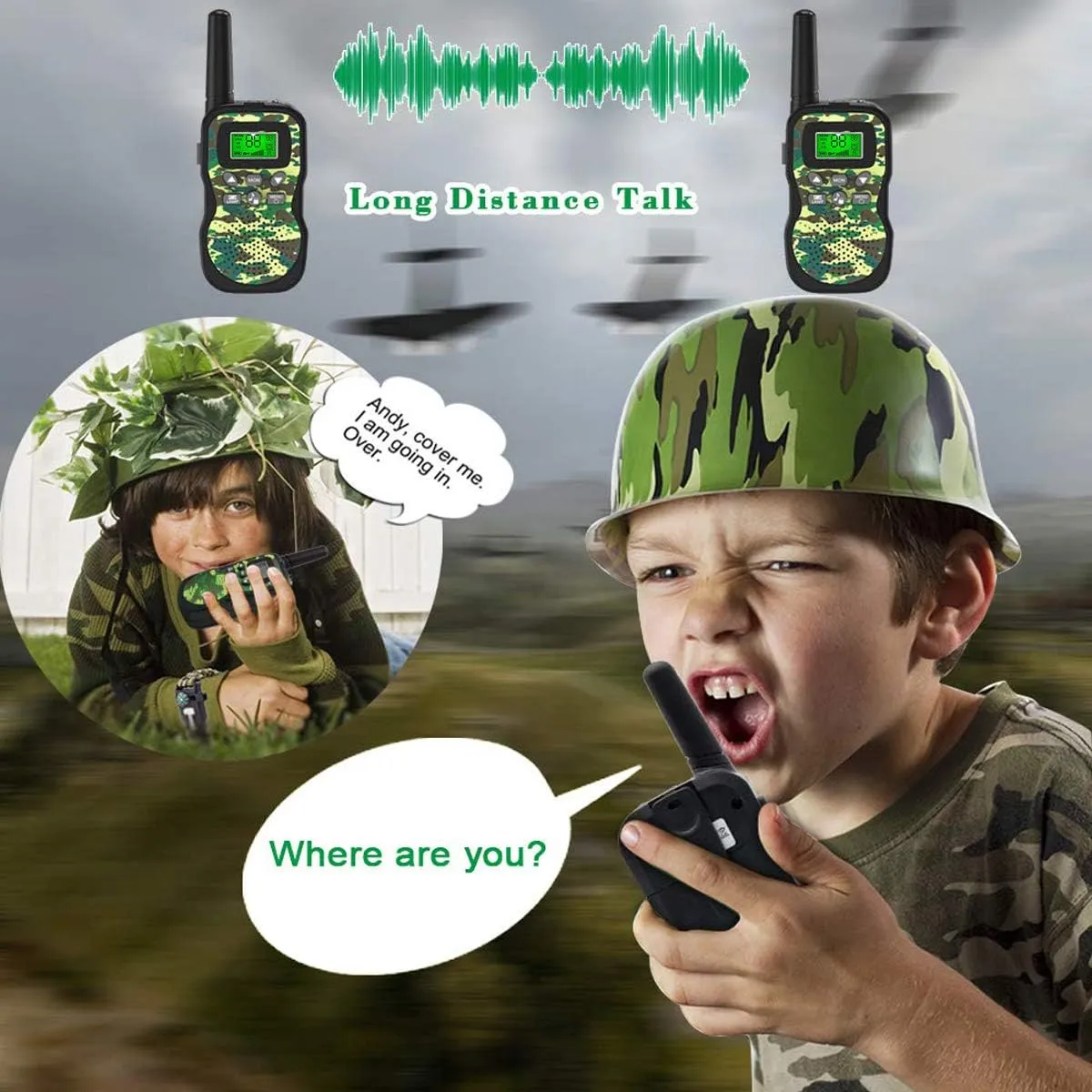 Toys for 3-12 Year Old Boys, Outdoor Toys Walkie Talkies for Kids, Toys for Age 5-10, Gifts for 4-8 Year Old Boys Girls