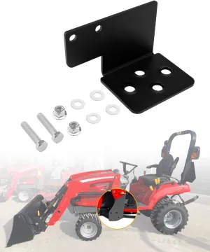 Tractor Step, Compatible with Massey Ferguson GC 17xx Sub Compact, w/Front End Loader Coated Steel, Left Side Bolt-on Tractor Driver Step, Max Capacity 330lbs, LH Compact Tractor Accessories