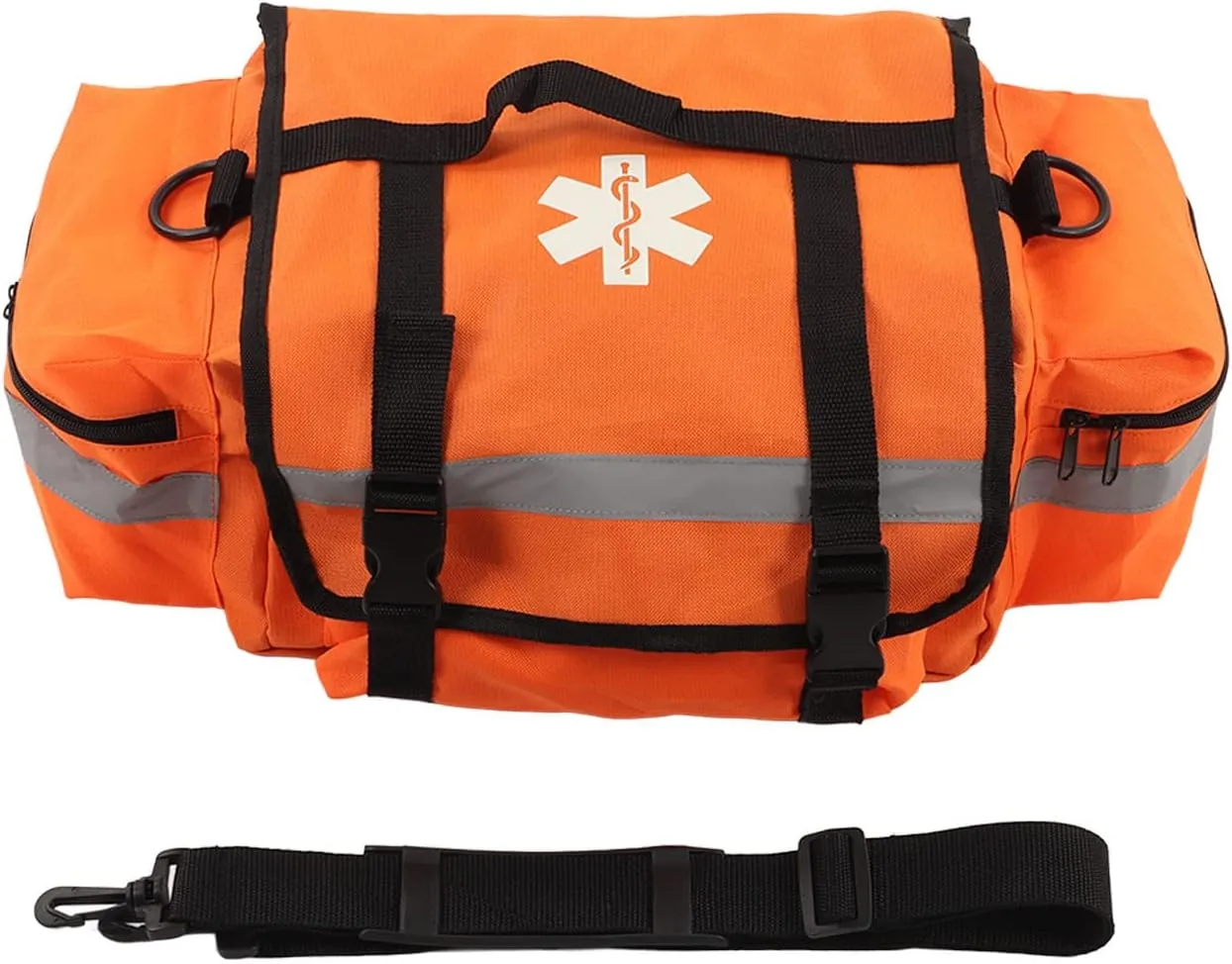 Trauma Bag Orange Portable Large Capacity Oxford Cloth Outdoor First Aid For Emergency Medical Scene